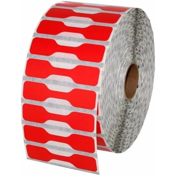 LabelValue.com | Zebra Printer Compatible 10010064 Red Jewelry Labels - Barbell Style - 3510 Labels Per Roll