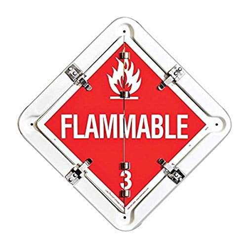 Labelmaster 81-8WFO 8 Legend Hazmat Flip Placard System for Trailers, White Frame