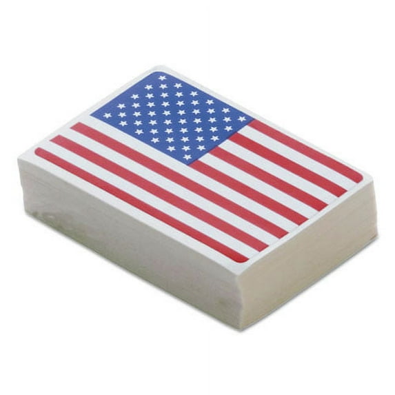 LabelMaster Warehouse Self-Adhesive Label, 4 1/2 x 3, USA FLAG, 100/Pack -LMTUSA25V