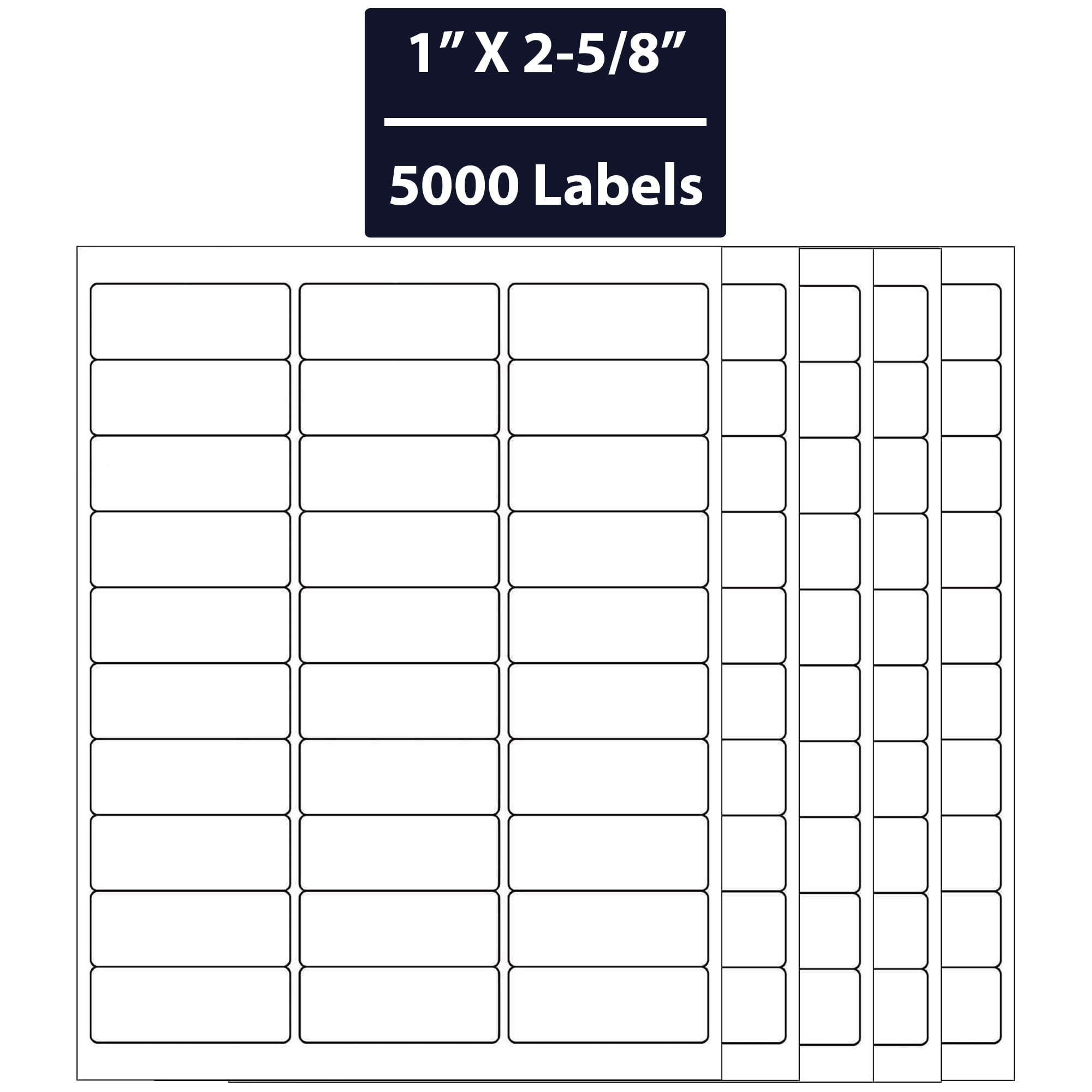 Labels 1" X 2-5/8" Shipping Address FBA Labels for Laser and Inkjet Printers 5,000 Labels