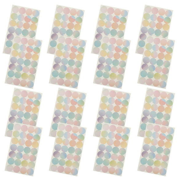Labels 16 Sheets Decorative Hole Reinforcement Stickers Binder Ring Loose-leaf Paper Patch Protection Repair Punch Donut