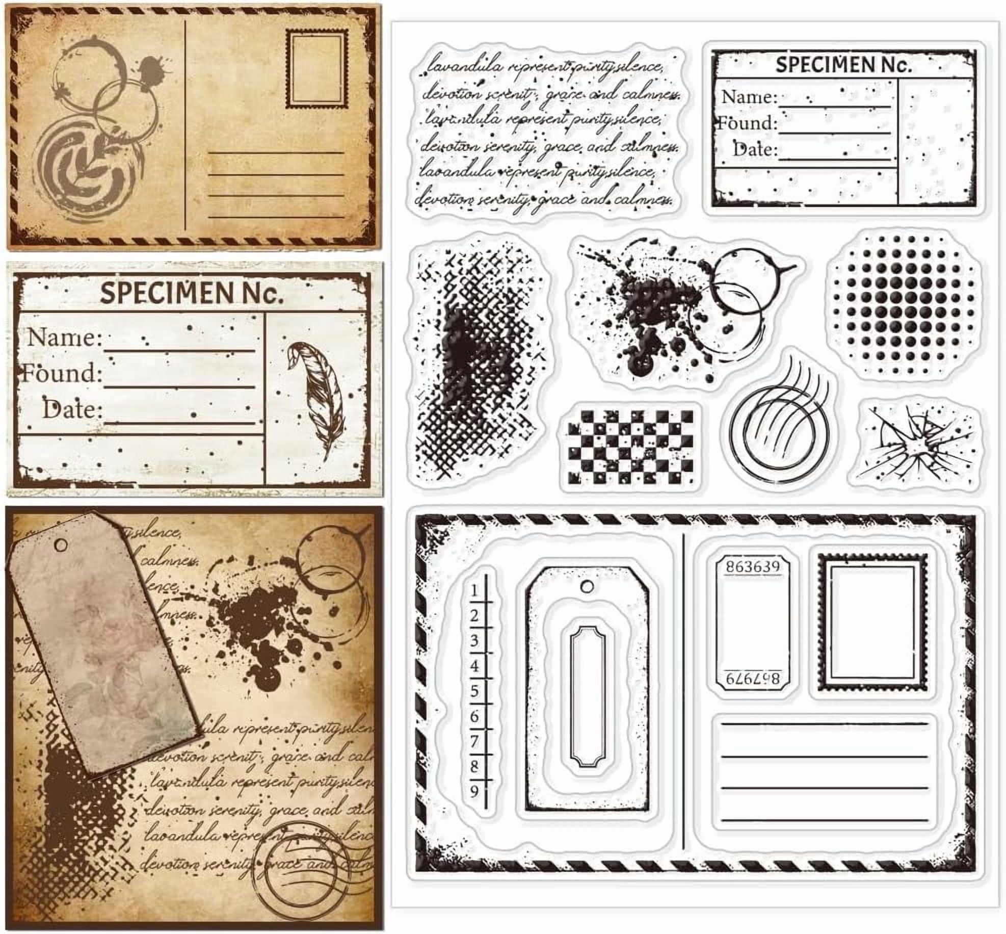 Labels Clear Stamps Labels Background Transparent Stamps Silicone Seals ...