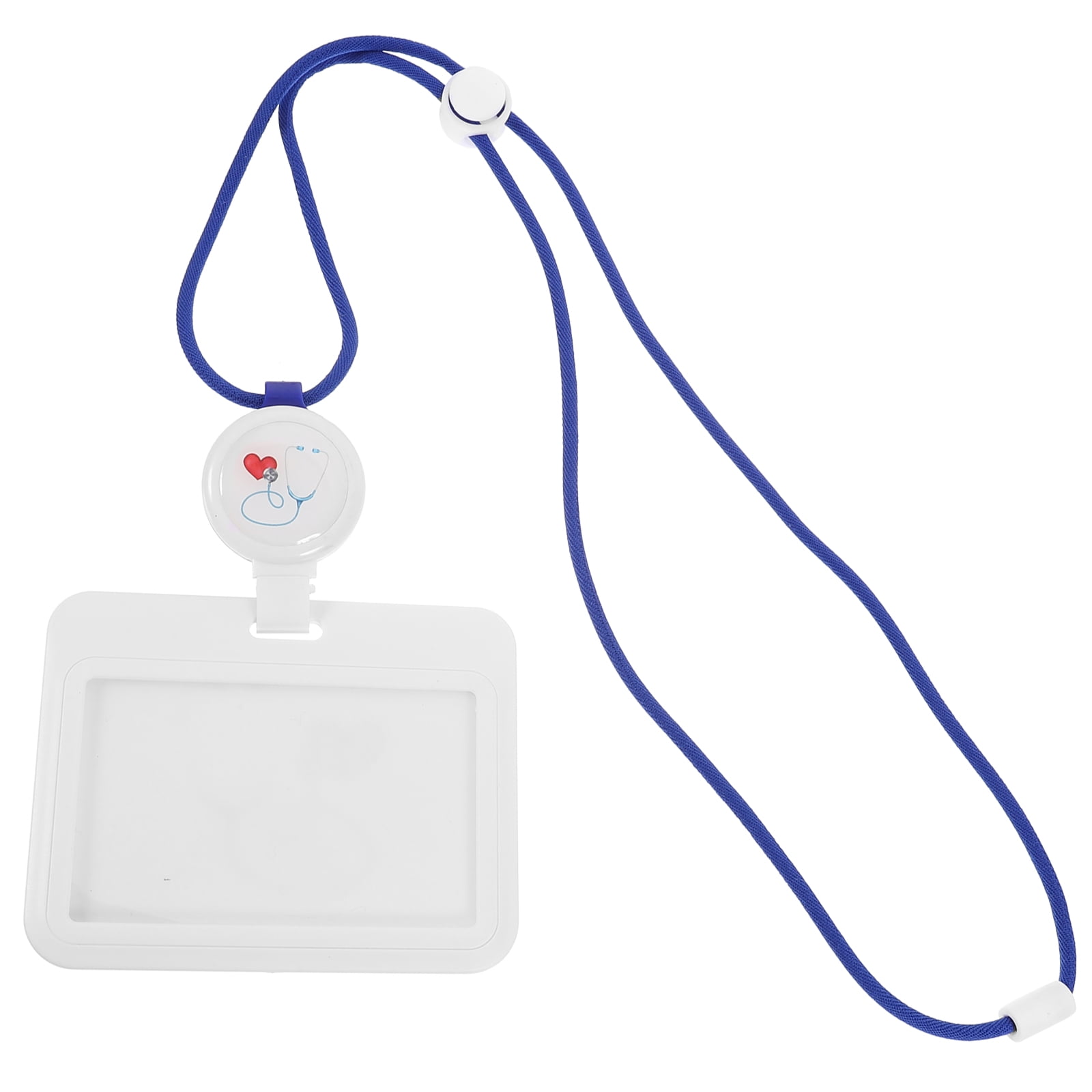 Floral Printed ID Badge Holder With Lanyard – Retractable Buckle, Clear Sleeve, 3.2cm Diameter, For Nurses, Teachers, Office