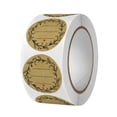 thumbnail image 1 of Sticker Labels to Write On, Wreath Design with 3 Lines for Writing (500 Per Roll), Natural Brown Kraft Stickers for Store Owners, Crafts, Organizing, Jar and Canning Labels, Price Tags, 1 Roll, 1.0", 1 of 4