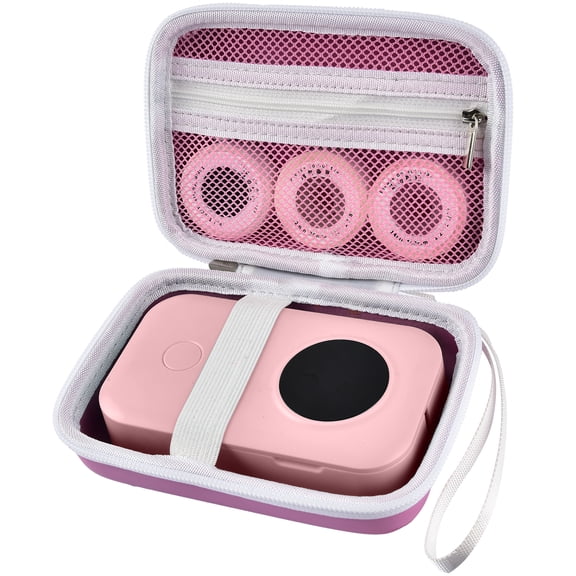 Labels Printer Case Compatible with COLORWING D30 Bluetooth Wireless Labeling Printer Storage Holder Also for Phomemo D30 D35-Pink
