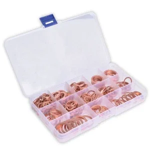 Lablt 280 Pack Kit 12 Sizes Assorted Solid Copper Crush Washers Seal Flat Ring
