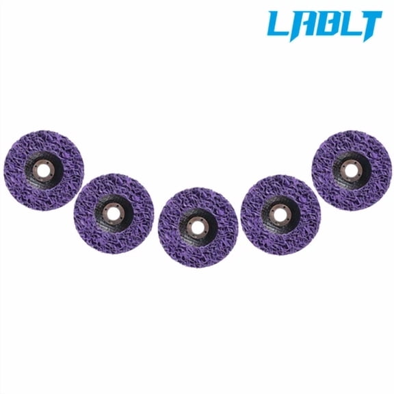 Lablt 5Pcs 4" Poly Strip Disc Wheel Paint Rust Removal Clean For Angle Grinder