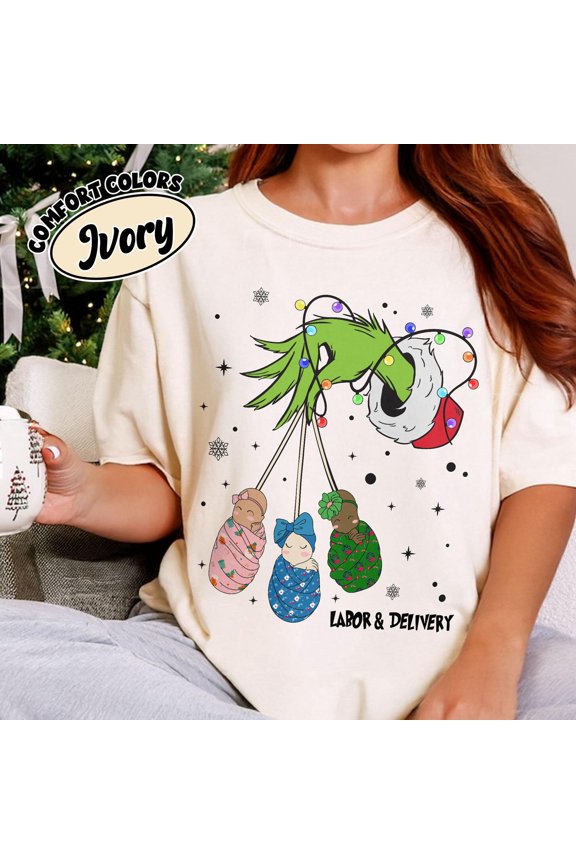Labor And Delivery Nurse Christmas Shirt L D Nurse Christmas Shirt Baby Ob Rn Shirt L And