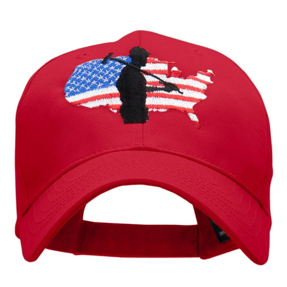 Labor Day Embroidered New Low Profile Organic Cotton Cap - Red OSFM
