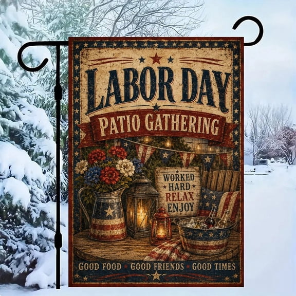 Labor Day Patio GatheringPatriotic Decorative Flag, Vintage American Eagle Flag for Outdoor Indoor Decor, 4th of July Memorial Day Veterans Day Independence Day Yard Porch Garden Wall Banner