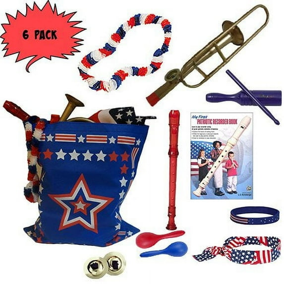 Labor Day Picnic / Parade Pack for Kids- Music & Fun Pack F (X6)