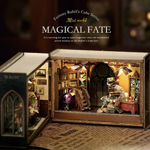 Labor Day Sales 2packs PuzzleToy,Mini 3D Wooden Doll House Craft Model