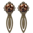 thumbnail image 1 of Labor Reading Accessories: Vintage Copper-Colored Lace Bookmarks - Stainless Steel Set of 2, 1 of 5