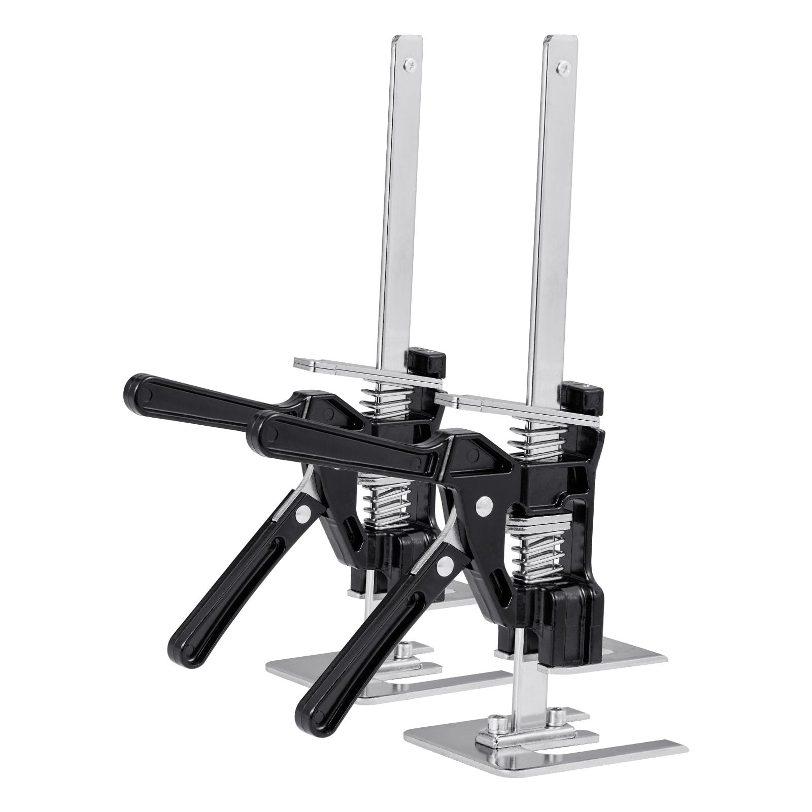 Labor Saving Arm Jack, 2 PCS 330 lbs Capacity, Lifts Up to 7.1", Metal Hand Lifting Jack Tool with magnetism Level, Adjustable Height for Door, Window, Furniture, Woodworking, Black