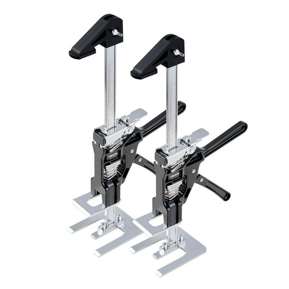 Labor Saving Arm Jack 2 PCS 440 lbs Bearing Capacity Lifts up to 9.3 Inch Metal Hand Lifting Tool with Magnetic Level 2 Adjustment Modes for Door Window Furniture Woodworking Black