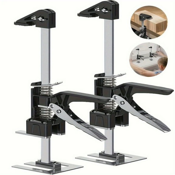 Labor Saving Arm Jack 2 Pack, 15.5 Inch Multifunctional Furniture Lifter Jacks for Installing Cabinets and Wall Tile Height Adjuster Handheld Tool