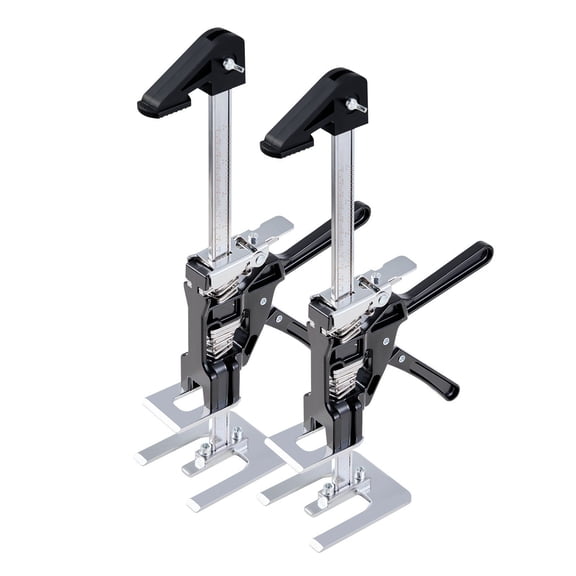 Labor Saving Arm Jack 2 Pack - 440 lbs Capacity, 9.3" Lift, Metal Hand Jack Tool with Magnetic Level - for Furniture, Door, Window, Woodworking