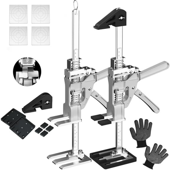 MOTMAX 2 Pack Arm Tool Lift, Labor Saving Hand Lifting Jack with Two Speed Descent for Doors Tile Drywall Lifts