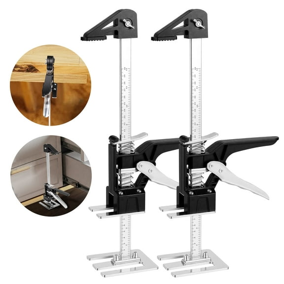 Labor Saving Arm Jack 2 Pack, Multifunctional Furniture Lifter Jack Raised by 9", Hand Lifting Tool Jack for Wall Tile Locator, Cabinet Jack and Board Lifter