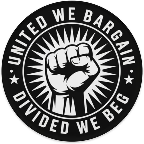 Labor Union Round Metal Tin Sign 8x8 Inch Wall Art for Outdoor Garden Decor and Home Decoration