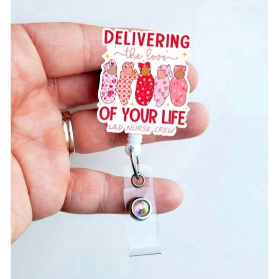 Labor and Delivery Crew Badge | L&D Gift | Delivering The Love Of Your Life | Labor and Delivery Crew Badge | Labor and Delivery Staff Gift