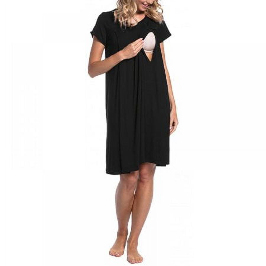 Labor and Delivery Gown Short Sleeve Maternity Nightgown Hospital