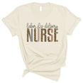 thumbnail image 1 of Labor and Delivery Nurse Leopard Print Shirt Unisex Small Natural, 1 of 5