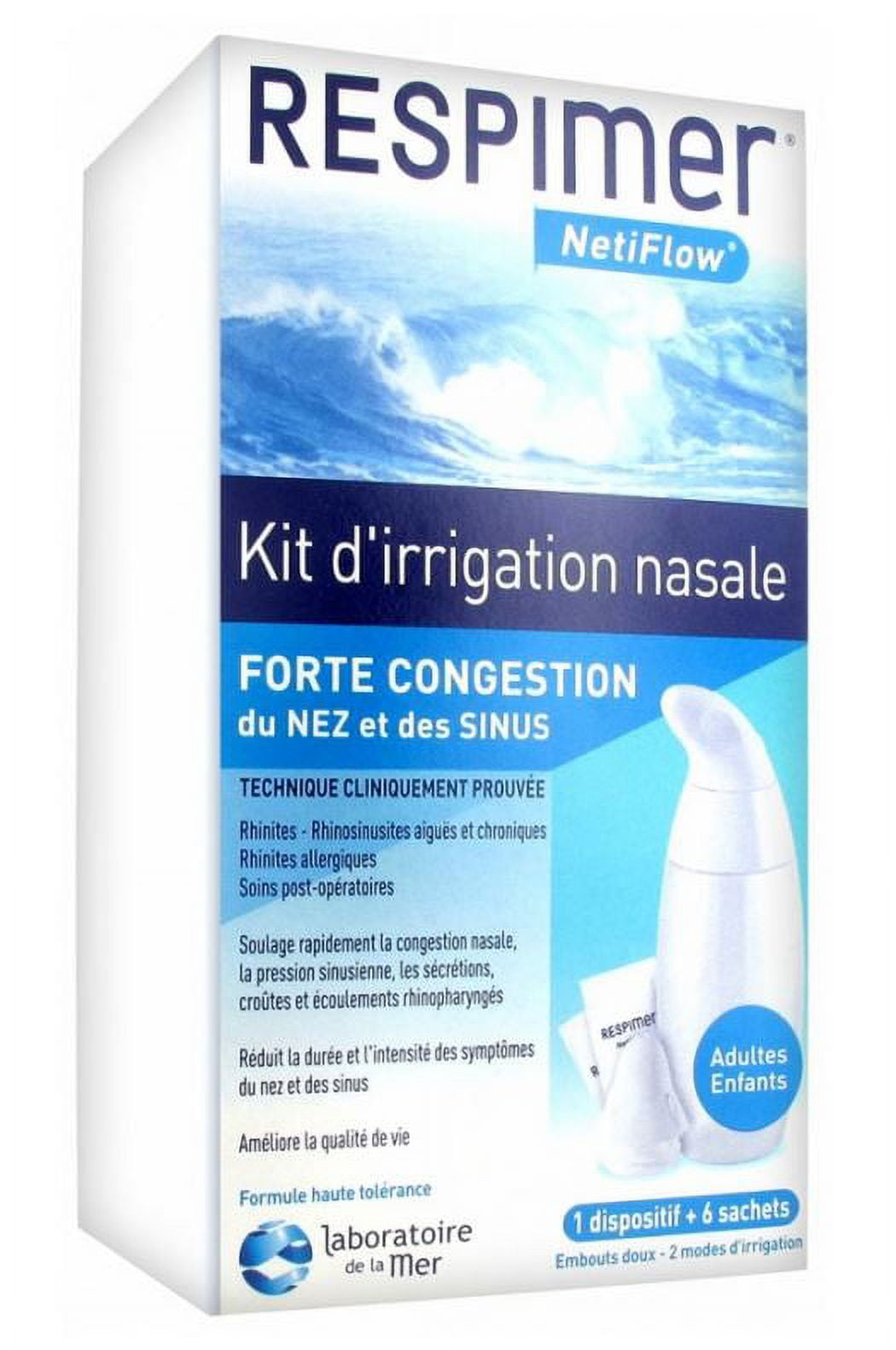 Laboratoire de la MerRespimer NetiFlow Nasal Irrigation Kit 1 Device + 6  Sachets