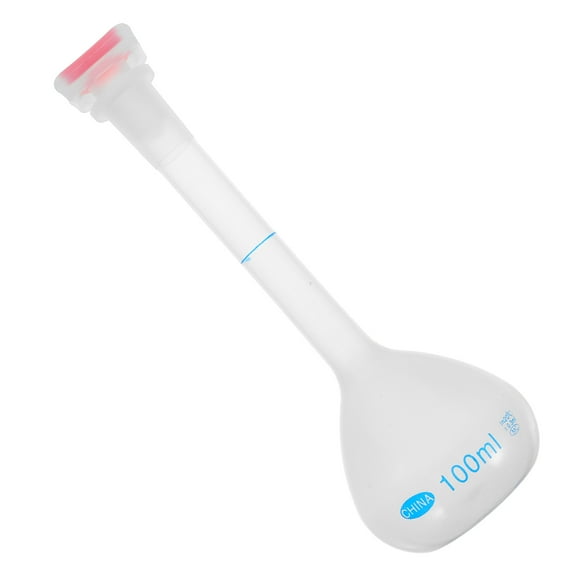 GOOHOCHY Plastic Volumetric Flask for Lab High Precision Water Sampling and Chemical Testing White 100ml
