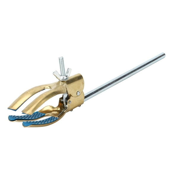 Laboratory Clamp For Secure Hold With Pressure Regulation, Powder-Coated Anti-Corrosion Clamp With Rubber Jaws Ensures Durability And Safety In Chemical Testing And Scientific