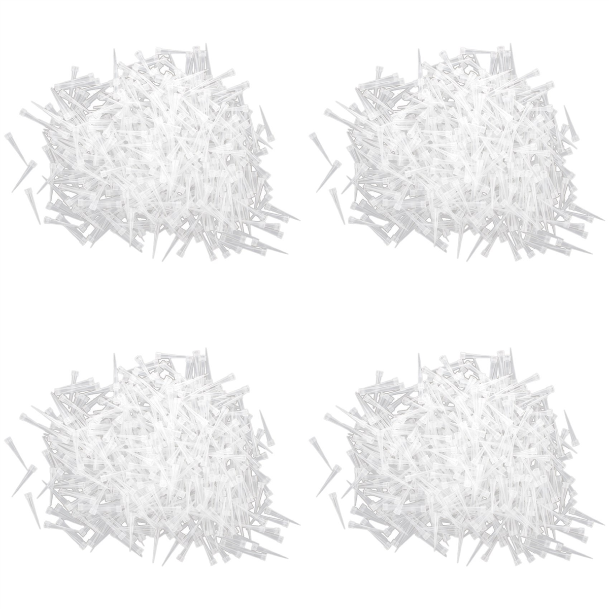Laboratory Clear White 10UL Lab Liquid Pipette Pipettor Tips 4000 Pcs