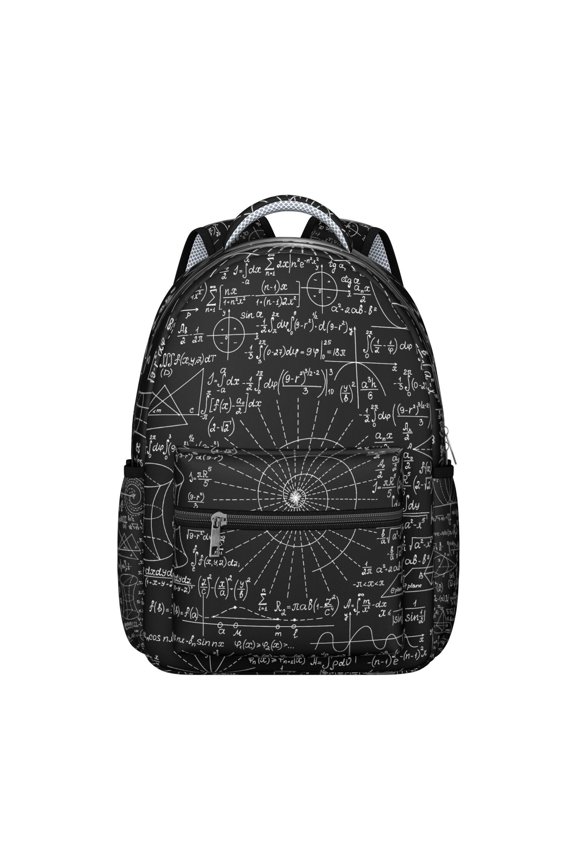 Laboratory Engineering Students Backpack Science Lover Educational Wall School Bag with Scientific Formula Chemistry Physics Design, Lightweight and Wear-Resistant