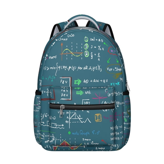Laboratory Engineering Students Backpack Science Lover Educational Wall School Bag with Scientific Formula Chemistry Physics Design, Lightweight and Wear-Resistant
