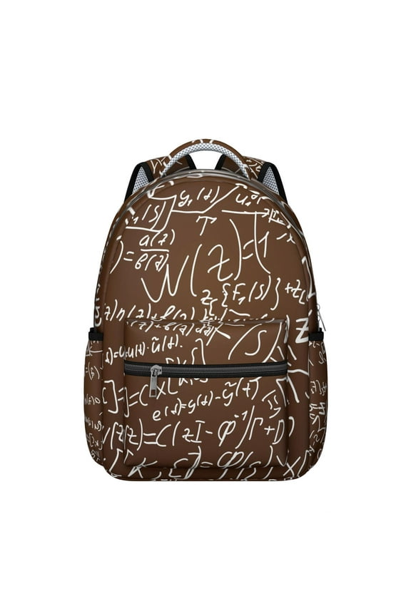 Laboratory Engineering Students Backpack Science Lover Educational Wall School Bag with Scientific Formula Chemistry Physics Design, Lightweight and Wear-Resistant