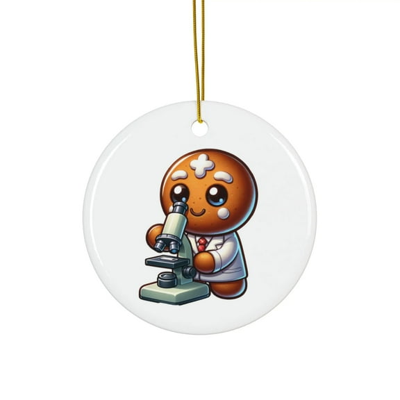 Laboratory Gingerbread Ceramic Ornament, Science Christmas Tree Decoration, Funny Lab Holiday Ornament, Laboratory Christmas Decor, Gift for Scientists 2026