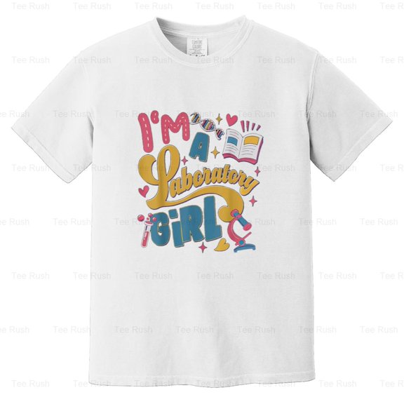 Laboratory Girl Medical Lab Week 2024 Funny Science, Tech, Scientist, Comfort Color T-Shirt Unisex, up to 4XL