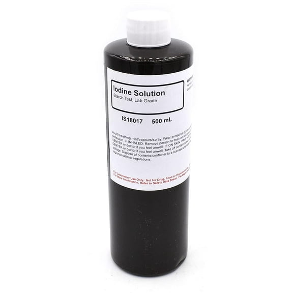 Laboratory-Grade Iodine Solution, 500mL - The Curated Chemical Collection