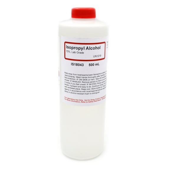 Laboratory-Grade Isopropyl Alcohol, 70%, 500mL - The Curated Chemical Collection