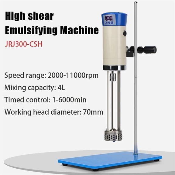 Laboratory High Speed Shear Homogenizer Digital Emulsifying Machine Cosmetic Cream Dispersion Emulsifier Mixer ,for Lab School