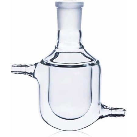 Laboratory Jacketed Glass Double Layer Flask Reactor Bottle Beaker (24/29 Joint) (500ml)