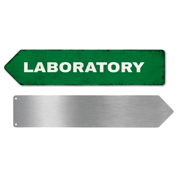 Metal Testing Sign Laboratory Metal Sign by DC | Arrow Metal Directional Signage for ...