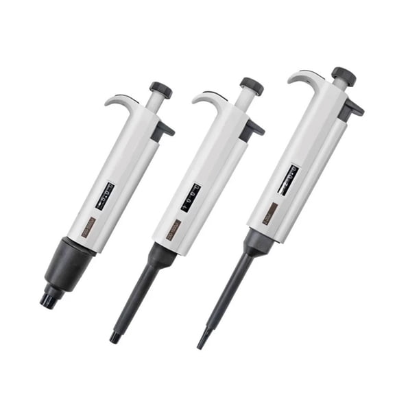 Laboratory Micro Pipette Gun Lab Single Channel Pipettor Digital Adjustable Plastic Pipette Half with Tip ,Professional Calibration