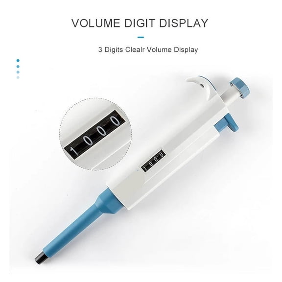 Laboratory Pipette Adjustable Single Channel Digital Micropipette With Pipettor Tips ,Professional Calibration