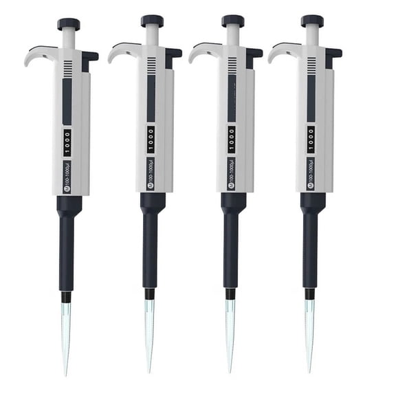 Laboratory Pipette Plastic Single Channel Digital Adjustable Micropipette Lab Equipment With Pipette Tips ,Professional Calibration