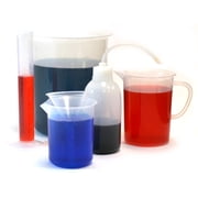 Laboratory Plastic Bath Kit for Future Scientists - Measure, Squirt, and Pour Beakers, Wash Bottle, Cylinder, Funnel