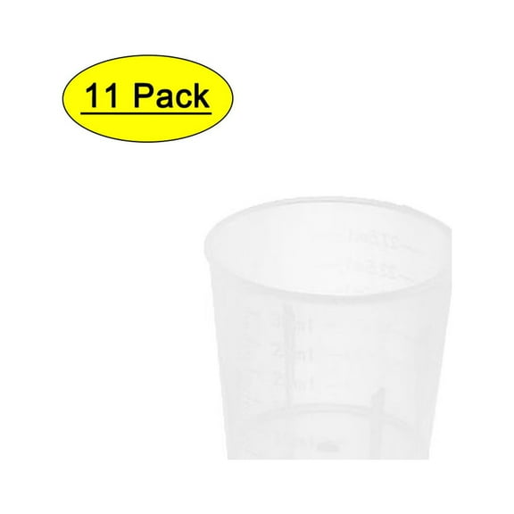 Laboratory Plastic Liquid Container Measuring Cup Beaker 30mL Capacity 11pcs