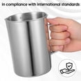 thumbnail image 1 of 1000ml Stainless Steel Laboratory Beakers with Graduation Marks for Chemistry Class and Scientific Experiments, 1 of 7