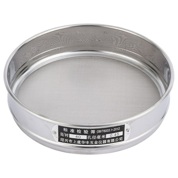 Laboratory Standard Sieve,304 Stainless Steel Mesh,20Cm Sieve,Pharmacopoeia Sieve,40 Mesh,1 Piece Sieve Diameter 20 Cm From 10 Mesh to 200 Mesh Stainless Net Plating Body Test Sieve Standard