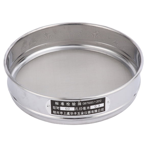 Laboratory Standard Sieve,304 Stainless Steel Mesh,20Cm Sieve,Pharmacopoeia Sieve,60 Mesh,1 Piece Sieve Diameter 20 Cm From 10 Mesh to 200 Mesh Stainless Net Plating Body Test Sieve Standard