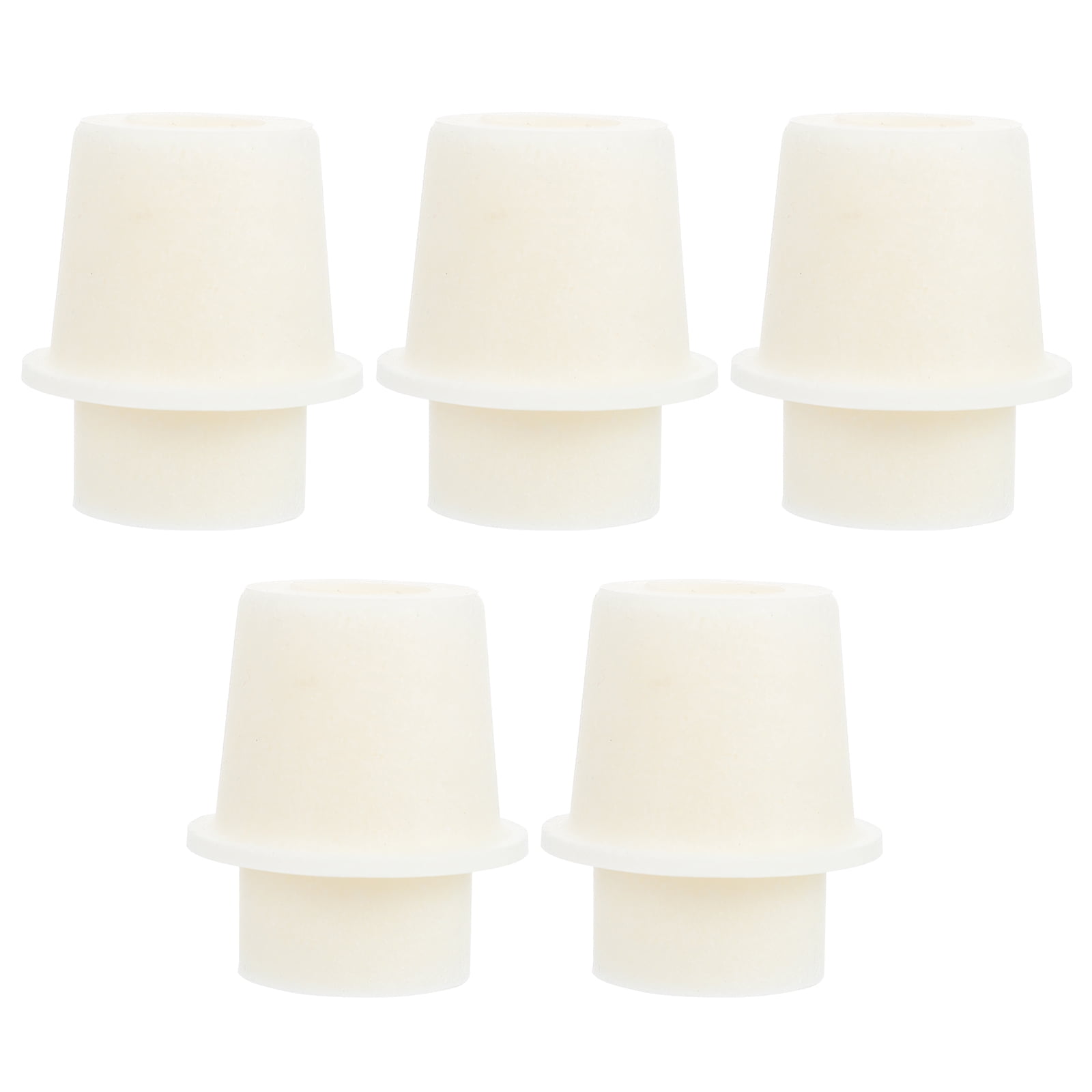 Laboratory Test Tube Bungs Wine Corker 5 Pcs Erlenmeyer Flask Stopper Conical Glass White